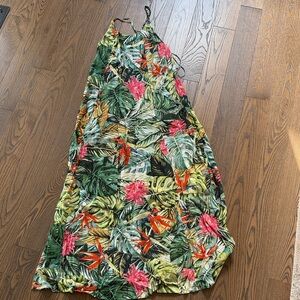Rip Curl Tropical Leaf & Floral Maxi Dress